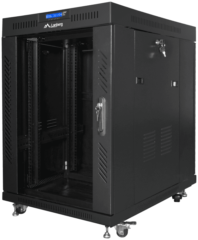 Lanberg FF01-8015-12BL armario rack 15U Rack o bastidor independiente Negro