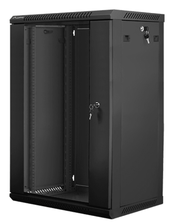 Lanberg WF01-6418-10B armario rack 18U Bastidor de pared Negro