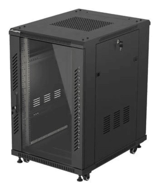 Lanberg FF01-6818-12B armario rack 18U Rack o bastidor independiente Negro