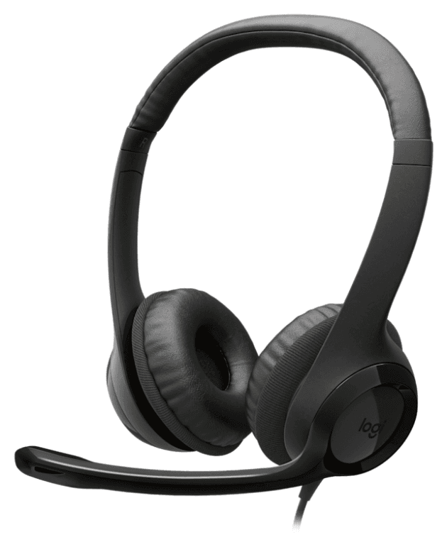 Logitech Auriculares con Cable H390 para PC/Portátil, Auriculares Estéreo con Micrófono con Supresión de Ruido, USB-C, Controles en línea, funciona con Chromebook