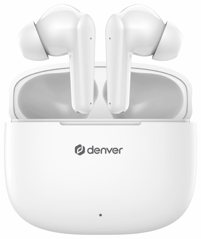 Denver TWE-48W auricular y casco Auriculares True Wireless Stereo (TWS) Dentro de oído Llamadas/Música Bluetooth Blanco