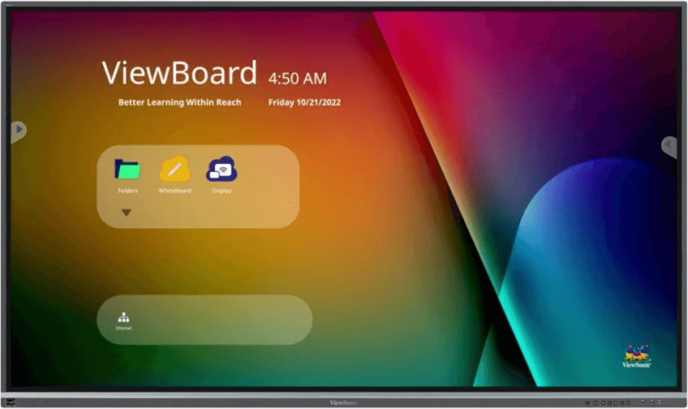 Viewsonic IFP6550-5F pizarra blanca interactiva 165,1 cm (65") 3840 x 2160 Pixeles Pantalla táctil Negro HDMI