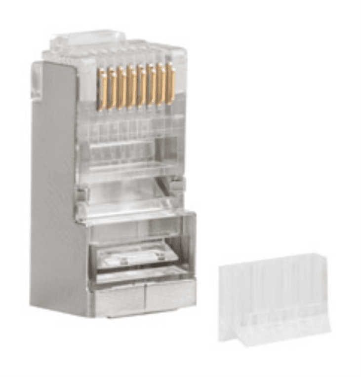 Lanberg PLS-6020 conector RJ-45 Acero inoxidable, Transparente