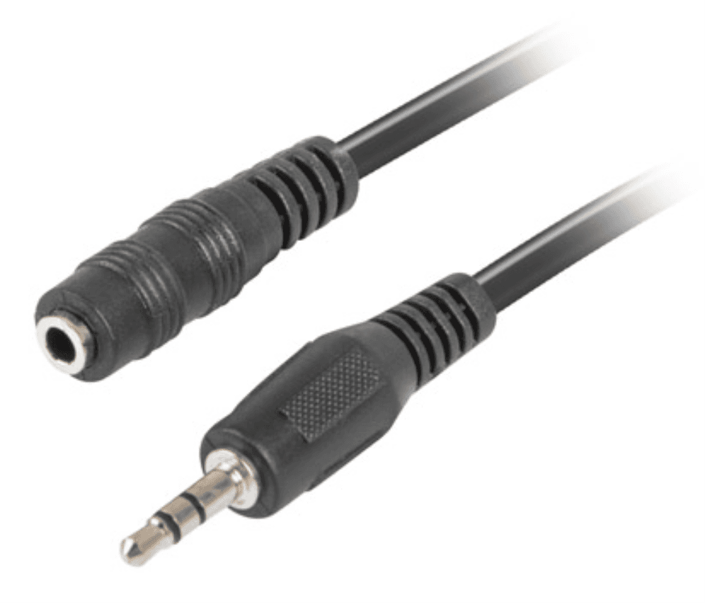 Lanberg CA-MJFJ-10CC-0050-BK cable de audio 5 m 3,5mm Negro
