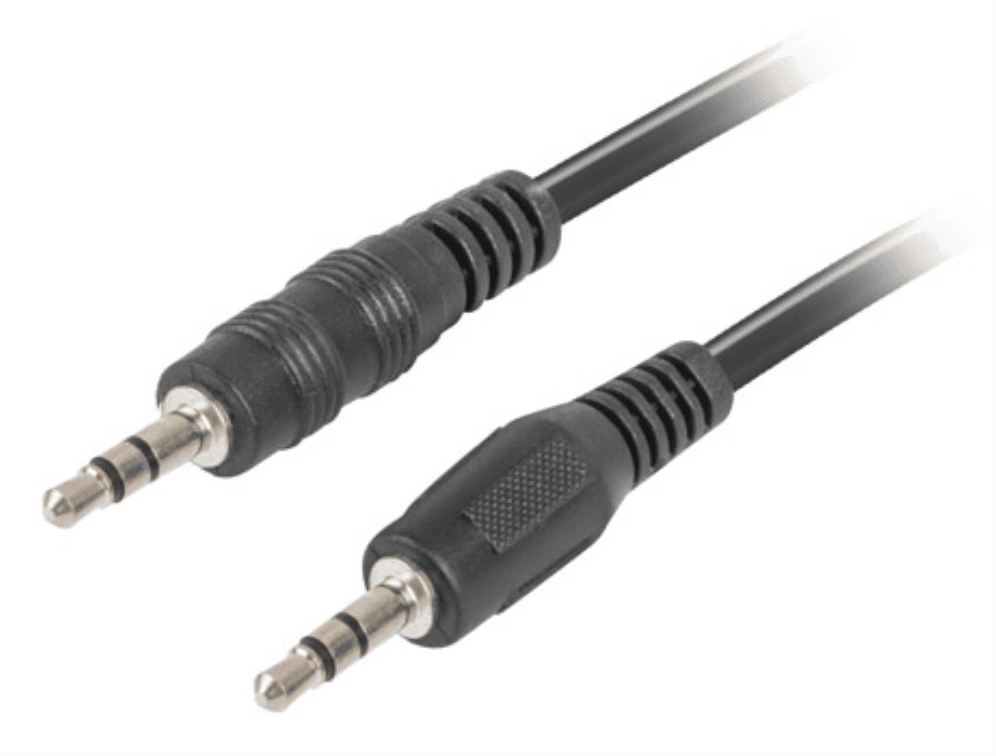 Lanberg CA-MJMJ-10CC-0012-BK cable de audio 1,2 m 3,5mm Negro