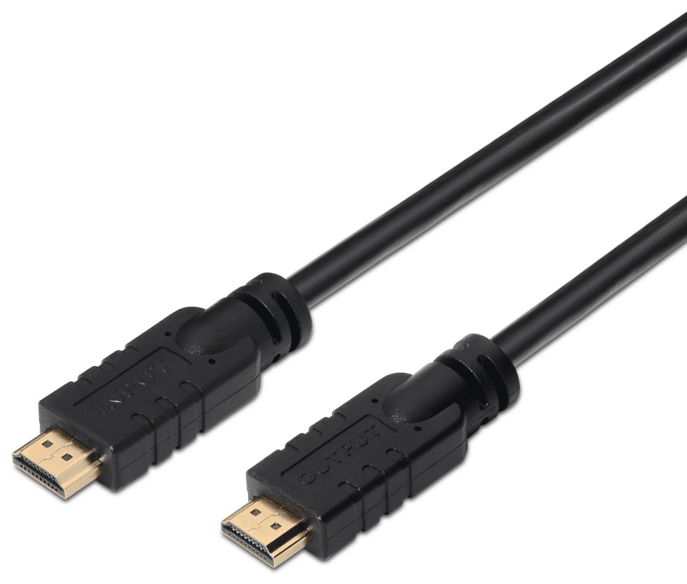 AISENS Cable HDMI V2.0 Premium alta velocidad / HEC 4k@60Hz 18Gbps con repetidor, A/M-A/M, Negro, 15 m