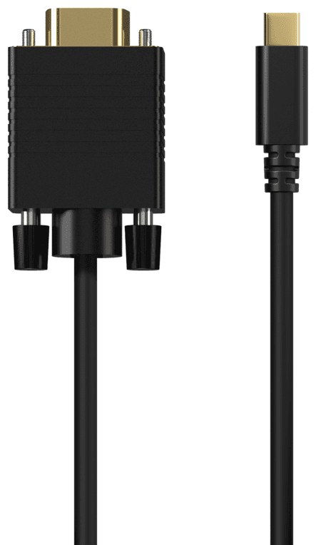 AISENS Cable Conversor USB-C a VGA, USB-C/M-HDB15/M, Negro, 1.8M