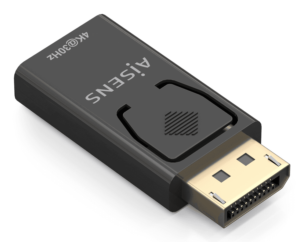 AISENS Conversor Displayport A HDMI 4K@30Hz, DP/M-HDMI/H, Negro