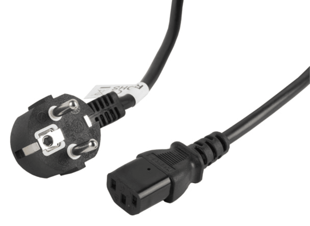 Lanberg CA-C13C-11CC-0050-BK cable de transmisión Negro 5 m C13 acoplador CEE7/7