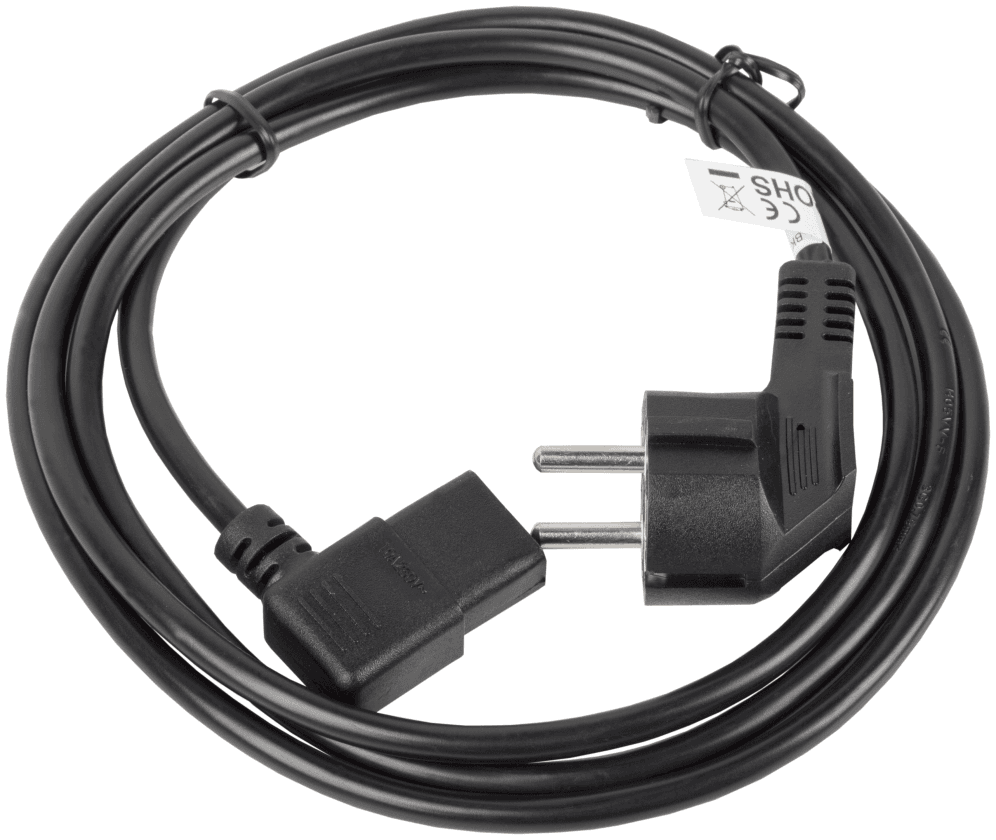 Lanberg CA-C13C-12CC-0030-BK cable de transmisión Negro 3 m CEE7/7 IEC 320