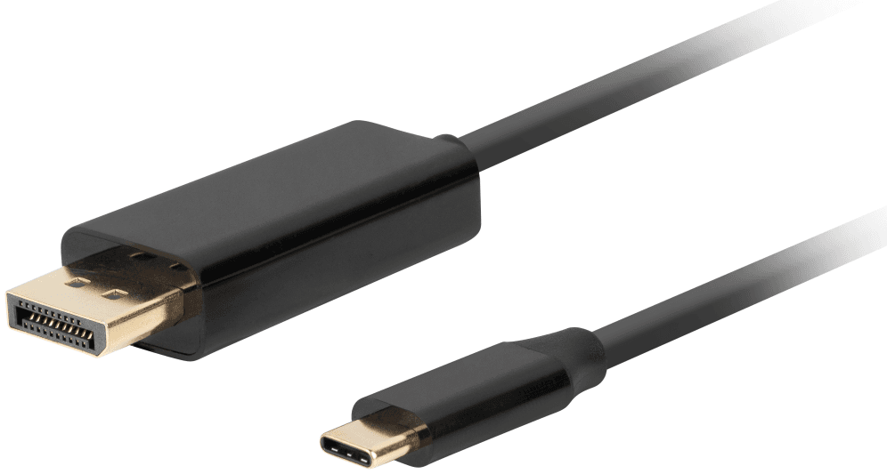 Lanberg CA-CMDP-10CU-0010-BK adaptador de cable de vídeo 1 m USB Tipo C DisplayPort Negro