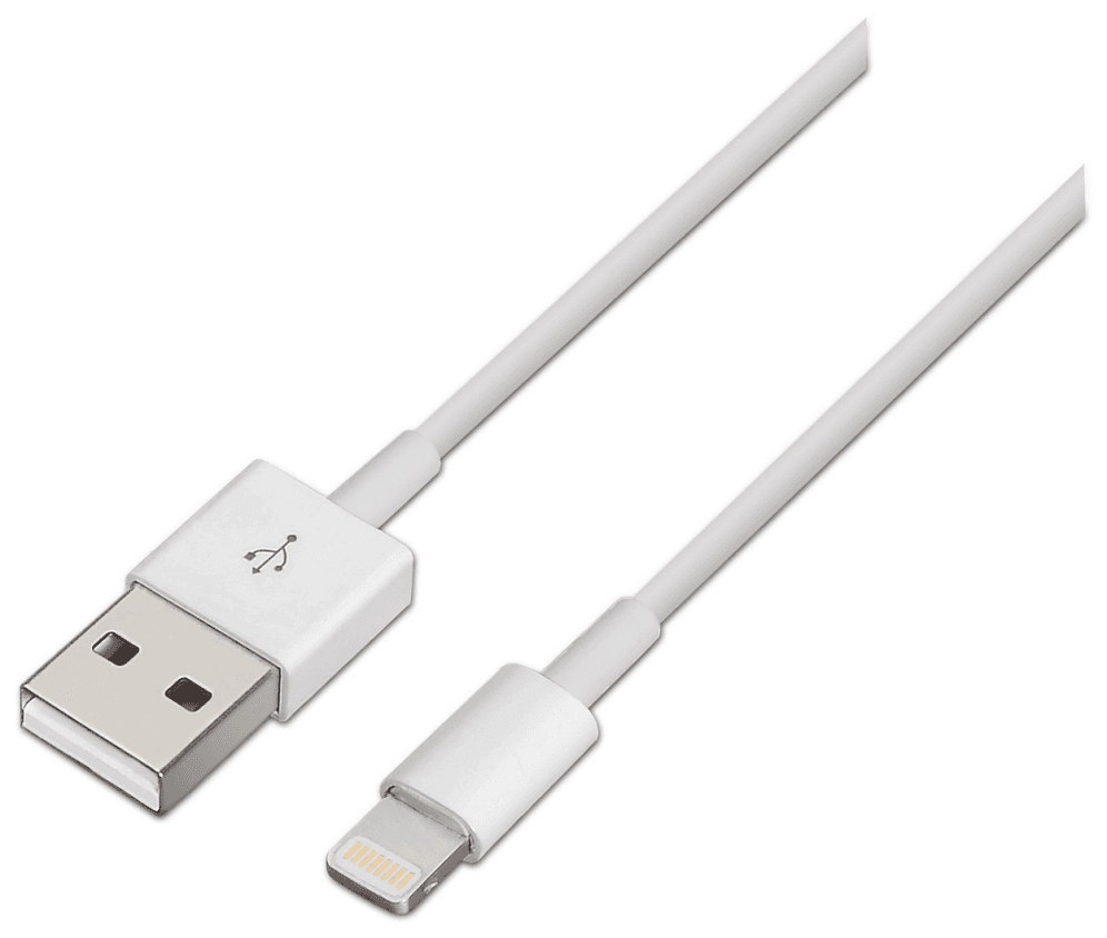 AISENS A102-0035 cable de conector Lightning 1 m Blanco