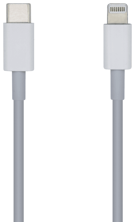 AISENS Cable USB 2.0 USB-? A Lightning PD 2A, Lightning/M-USB-?/M, Blanco, 1.0m