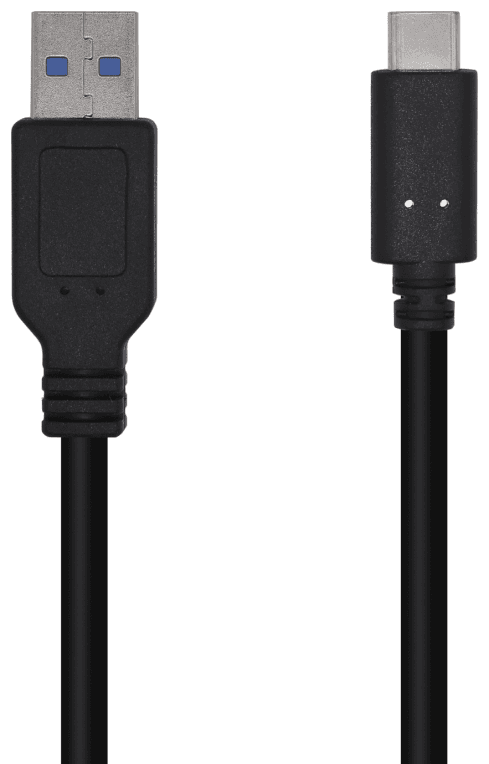 AISENS Cable USB 3.1 Gen 2 10 Gbps 3 A, Tipo C/M-A/M, Negro, 1.5m