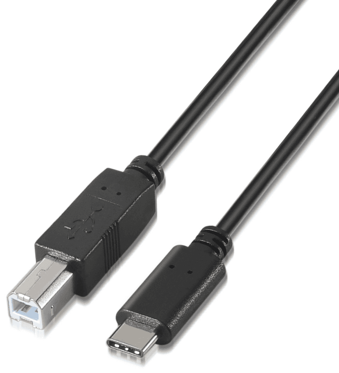 AISENS A107-0054 cable USB USB 2.0 2 m USB C USB B Negro