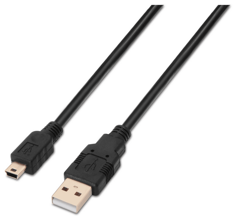 AISENS A101-0023 cable USB USB 2.0 0,5 m USB A Mini-USB B Negro
