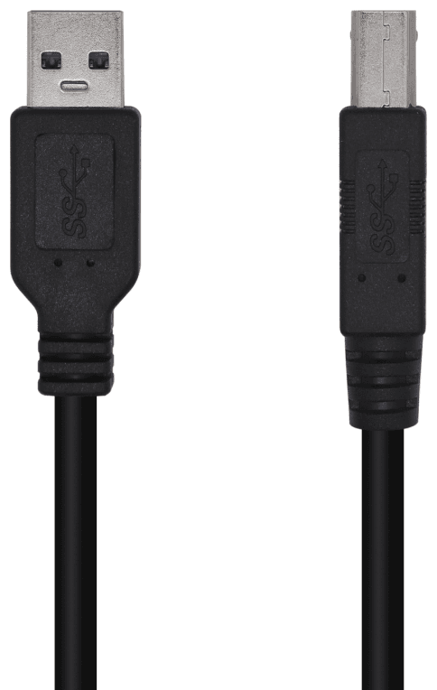 AISENS Cable USB 3.0 Impresora Tipo A/M-B/M, Negro, 3.0m