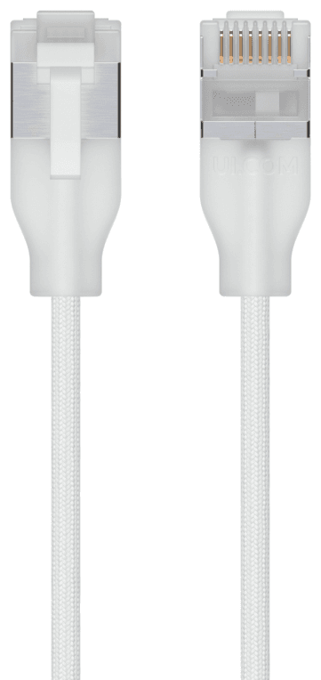 Ubiquiti UACC-Cable-Patch-EL-C6A-3M-W cable de red Translúcido, Blanco Cat6a