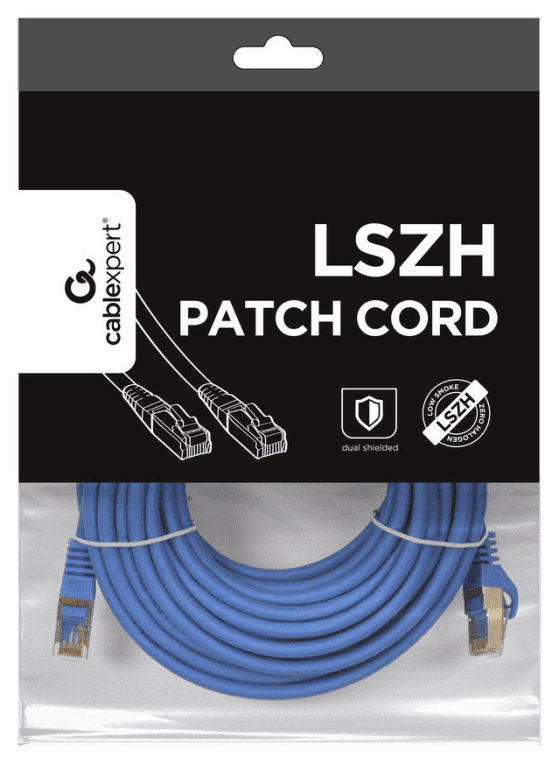 Gembird PP6A-LSZHCU-B-10M cable de red Azul Cat6a S/FTP (S-STP)
