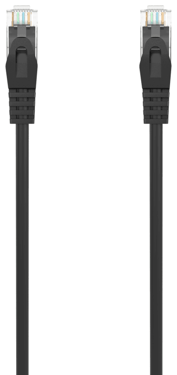 AISENS Cable de Red Latiguillo RJ45 LSZH Cat.6A 500 Mhz UTP AWG24, Negro, 30CM