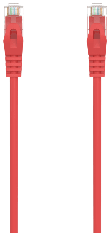 AISENS Cable de Red Latiguillo RJ45 LSZH Cat.6A 500 Mhz UTP Awg24, Rojo, 25CM