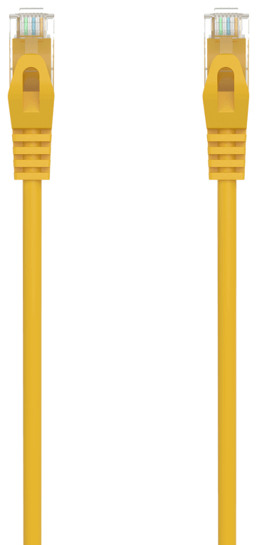 AISENS Cable de Red Latiguillo RJ45 LSZH Cat.6A 500 Mhz UTP AWG24, Amarillo, 1.0M