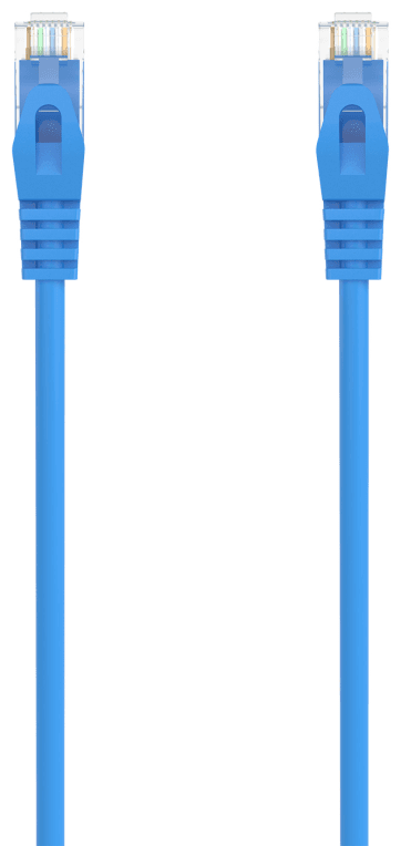 AISENS Cable de Red Latiguillo RJ45 LSZH Cat.6A 500 Mhz UTP AWG24, Azul, 0.5M