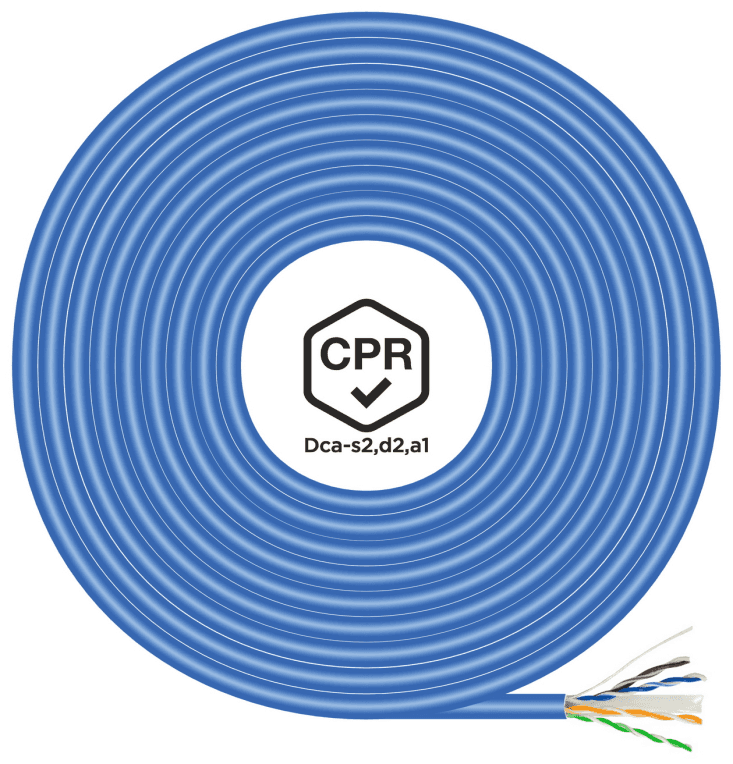 AISENS Cable de Red RJ45 LSZH CPR Dca CAT.6 UTP AWG24, Azul, 100 m