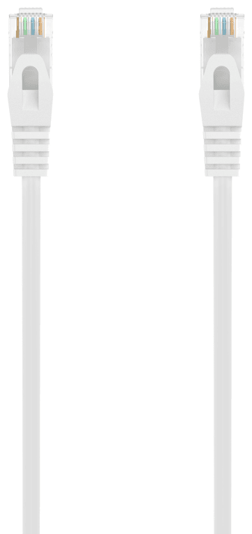 AISENS Cable de Red Latiguillo RJ45 LSZH Cat.6A 500 Mhz UTP AWG24, Blanco, 0.5M