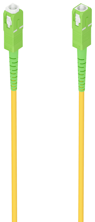 AISENS Cable Fibra Óptica Latiguillo G657A2 3.0 9/125 SMF Simplex CPR DCA LSZH, SC/APC-SC/APC, Amarillo, 1.0m