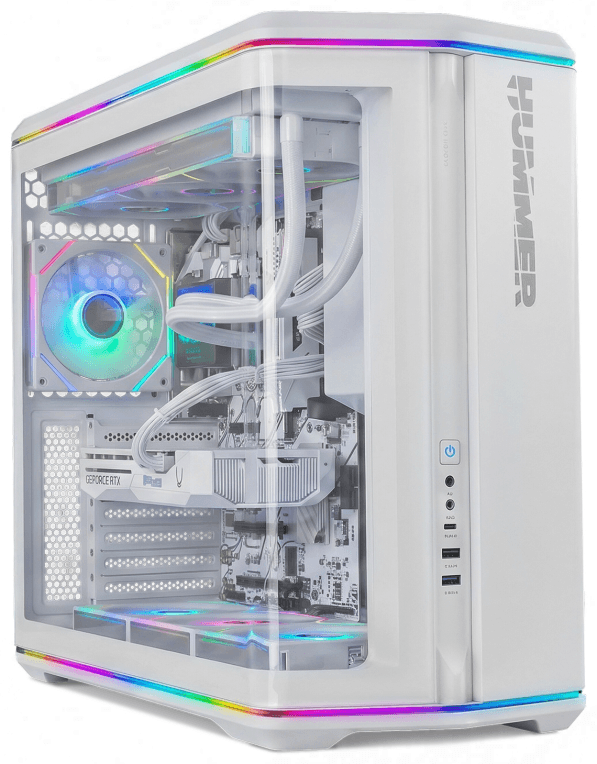 NOX Hummer Semitorre ATX cristal curvo ARGB Blnc