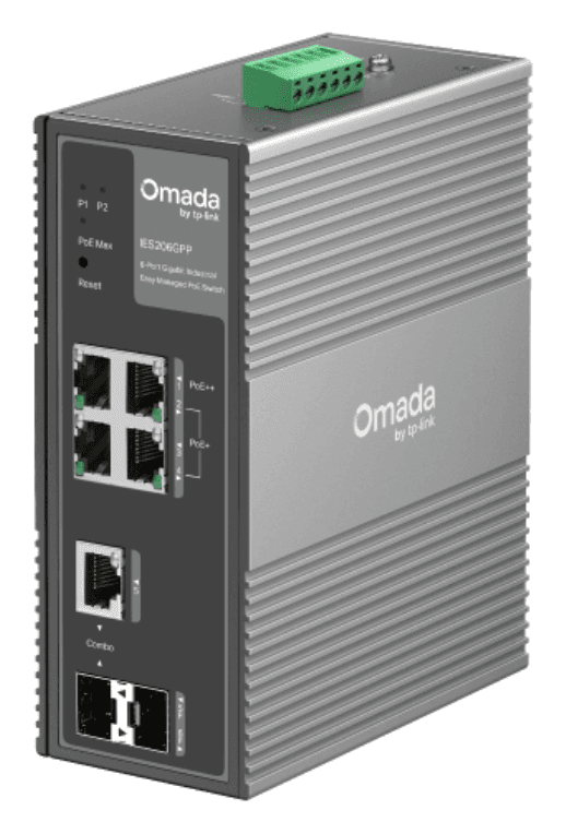 TP-Link IES206GPP switch Gestionado Gigabit Ethernet (10/100/1000) Energía sobre Ethernet (PoE) Negro