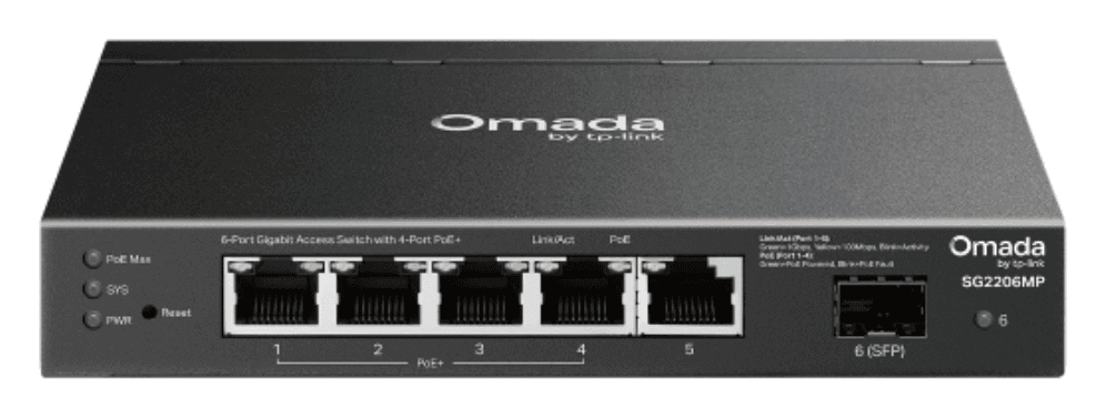 TP-Link Omada SG2206MP switch L2 Gigabit Ethernet (10/100/1000) Energía sobre Ethernet (PoE)