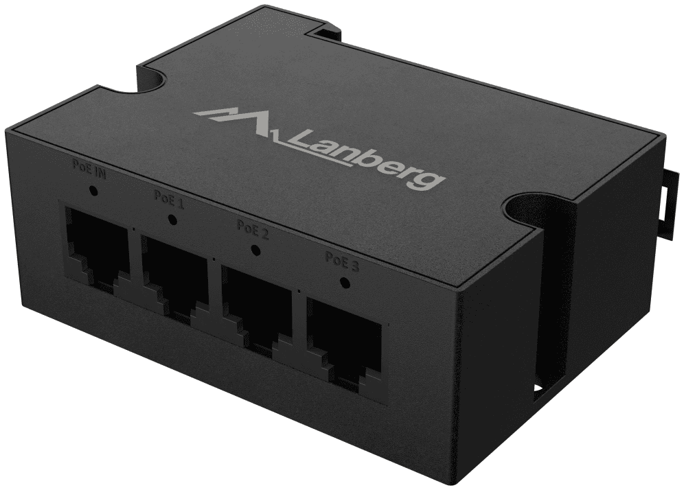 Lanberg DIN-GE4-BT-90W adaptador e inyector de PoE Gigabit Ethernet