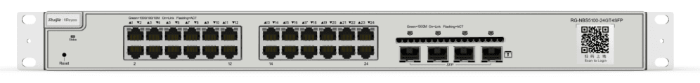 Ruijie Networks RG-NBS5100-24GT4SFP switch Gestionado L3 Gigabit Ethernet (10/100/1000) Negro