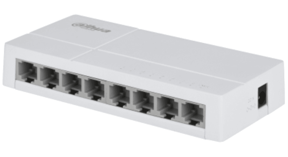 Dahua Technology PoE DH-SF1008L switch No administrado Fast Ethernet (10/100) Energía sobre Ethernet (PoE) Escritorio Gris claro