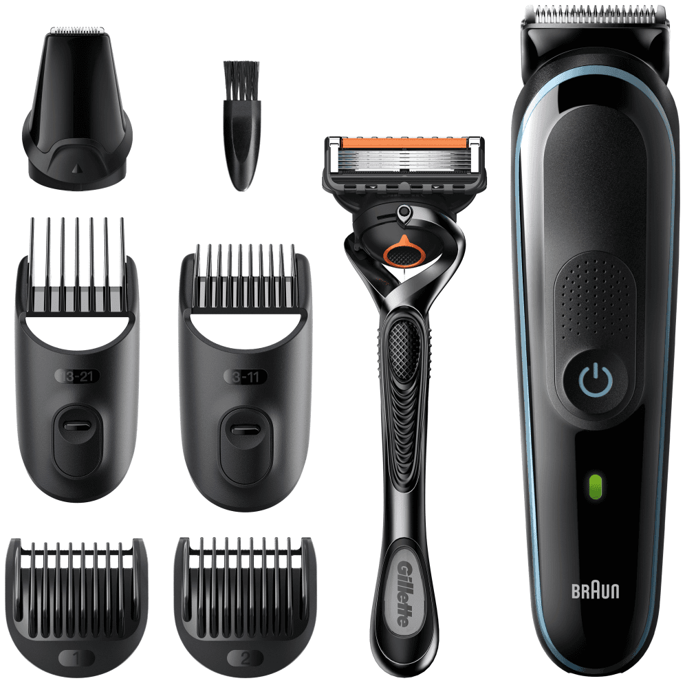Braun All-in-one MGK5345 depiladora para la barba Batería 2,1 cm Negro, Azul