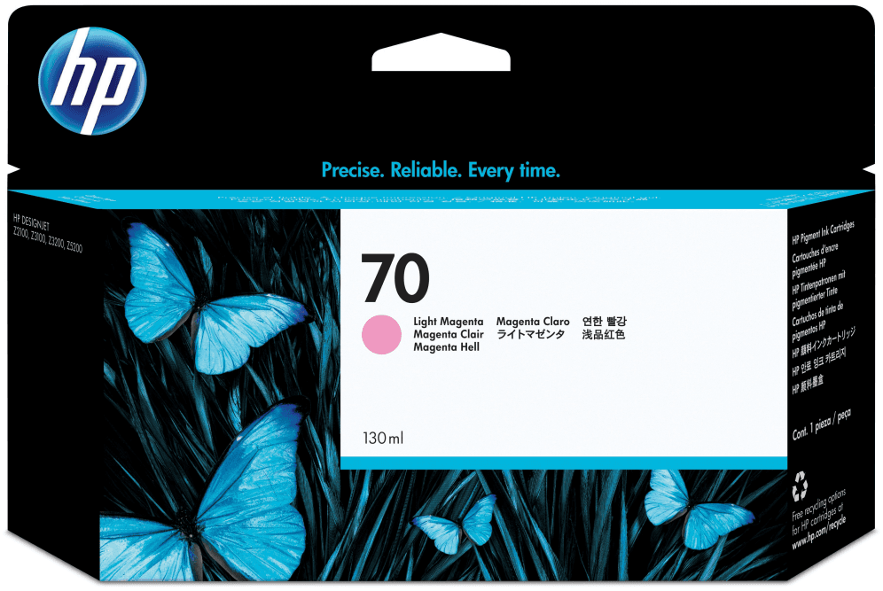 HP Cartucho de tinta 70 magenta claro de 130 ml