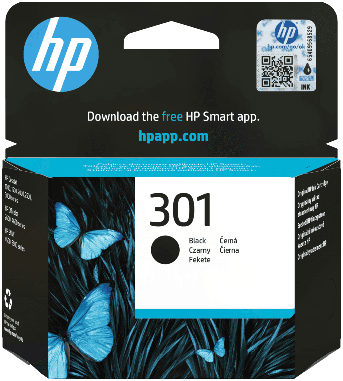 HP Cartucho de tinta original 301 negro