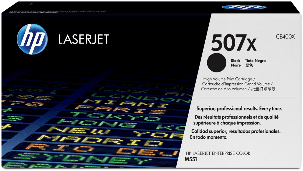 HP Cartucho de tóner original LaserJet 507X de alta capacidad negro