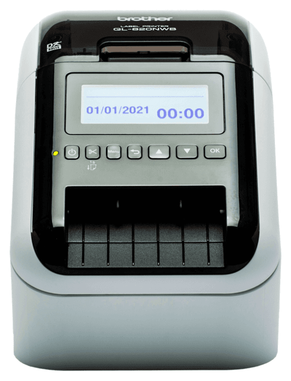 Brother QL-820NWBVMXX1 impresora de etiquetas Térmica directa Color 300 x 600 DPI 176 mm/s Inalámbrico y alámbrico Ethernet DK Wifi Bluetooth