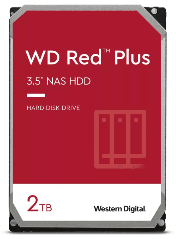 Western Digital Red Plus disco duro interno 2 TB 5400 RPM 64 MB 3.5" SATA