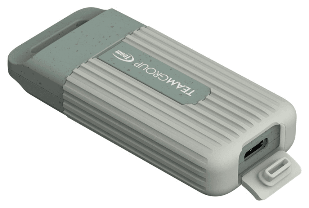 Team Group TPSEG4004T0C102 unidad externa de estado sólido 4 TB USB Tipo C 3.2 Gen 2 (3.1 Gen 2) Gris, Turquesa