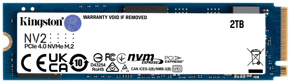 Kingston Technology NV2 2 TB M.2 PCI Express 4.0 NVMe 3D NAND
