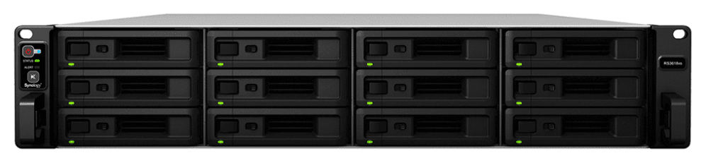 Synology RackStation RS3618xs NAS Bastidor (2U) Intel® Xeon® D D-1521 8 GB DDR4 0 TB DiskStation Manager Negro
