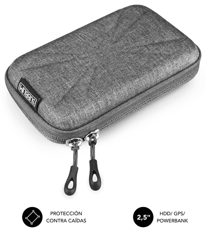 SUBBLIM Funda Disco Duro HDD Business Case 2,5" Grey