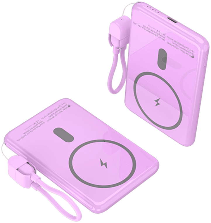 Leotec Power Bank inalámbrico 5000mAh 20W Rosa