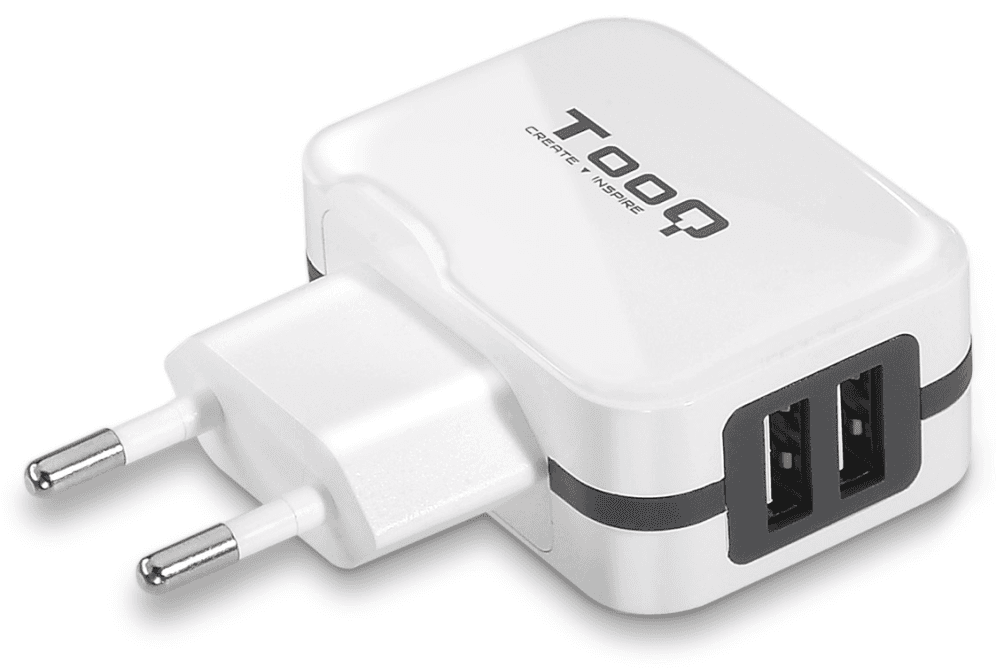TooQ TQWC-1S02WT cargador de dispositivo móvil GPS, MP3, MP4, Teléfono móvil, Consola de juegos portátil, Smartphone, Tableta Blanco Corriente alterna Interior