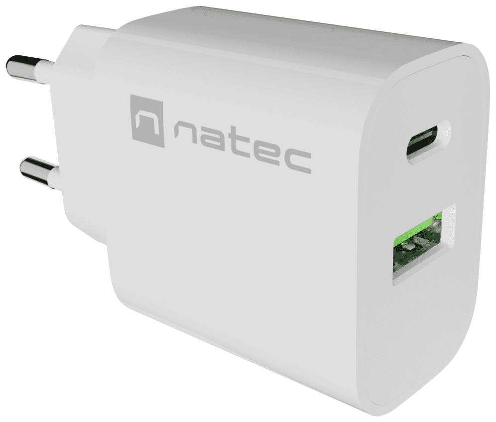NATEC Ribera Universal Blanco Corriente alterna Carga rápida Interior