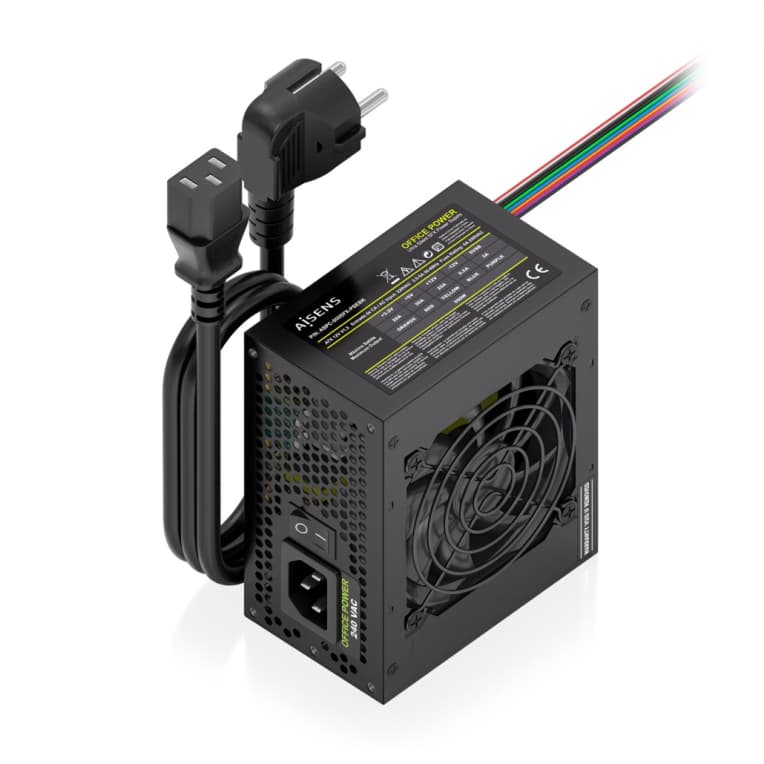 AISENS Fuente Alimentacion SFX 500W con Cable de Alimentacion OEM, Negra